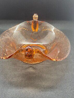 Fenton Pink Bird Nest Bowl with Bird Handles